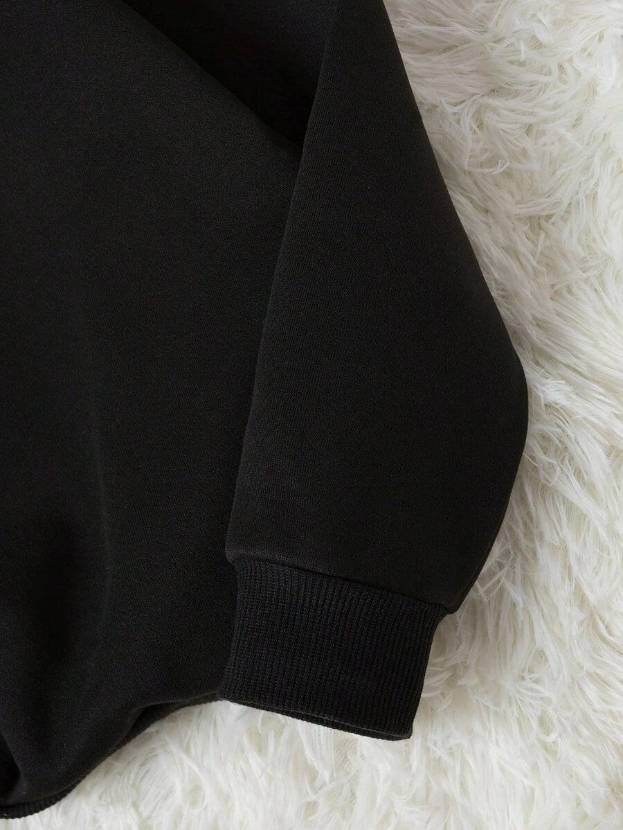 Casual Fit Hoodie Straight Sleeve Style Women's Fashion Upperwear Sweatshirt Casual Comfortable Hooded Top