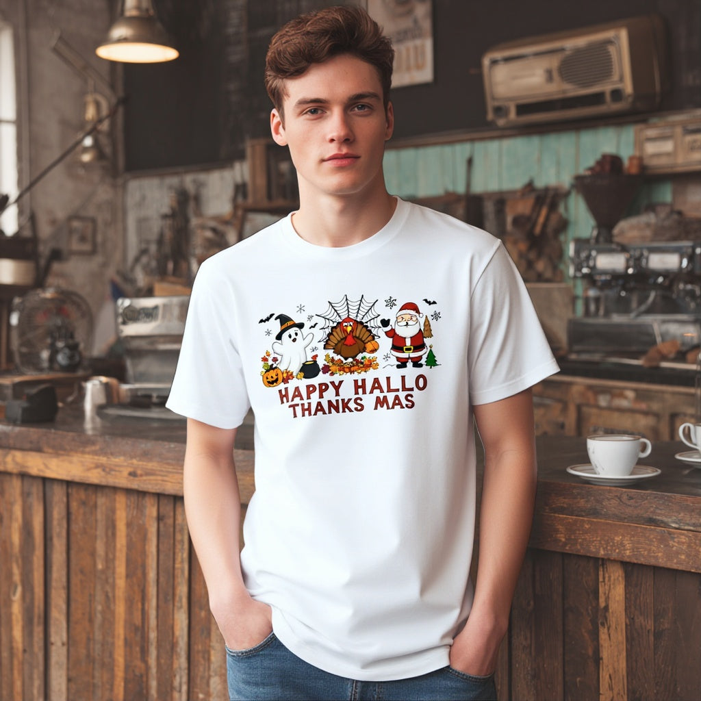 Casual Round Neck Short Sleeve T-Shirt Regular Fit Board Type Men's Fashion Top Wear Comfortable Breathable Basic Style