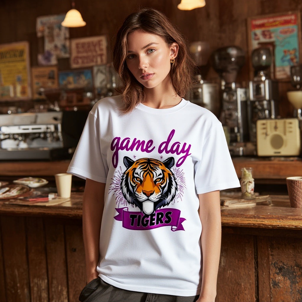 Retro Short Sleeve T-Shirt Regular Length Casual Style Women's Top Comfortable Fit Basic Color Block Design