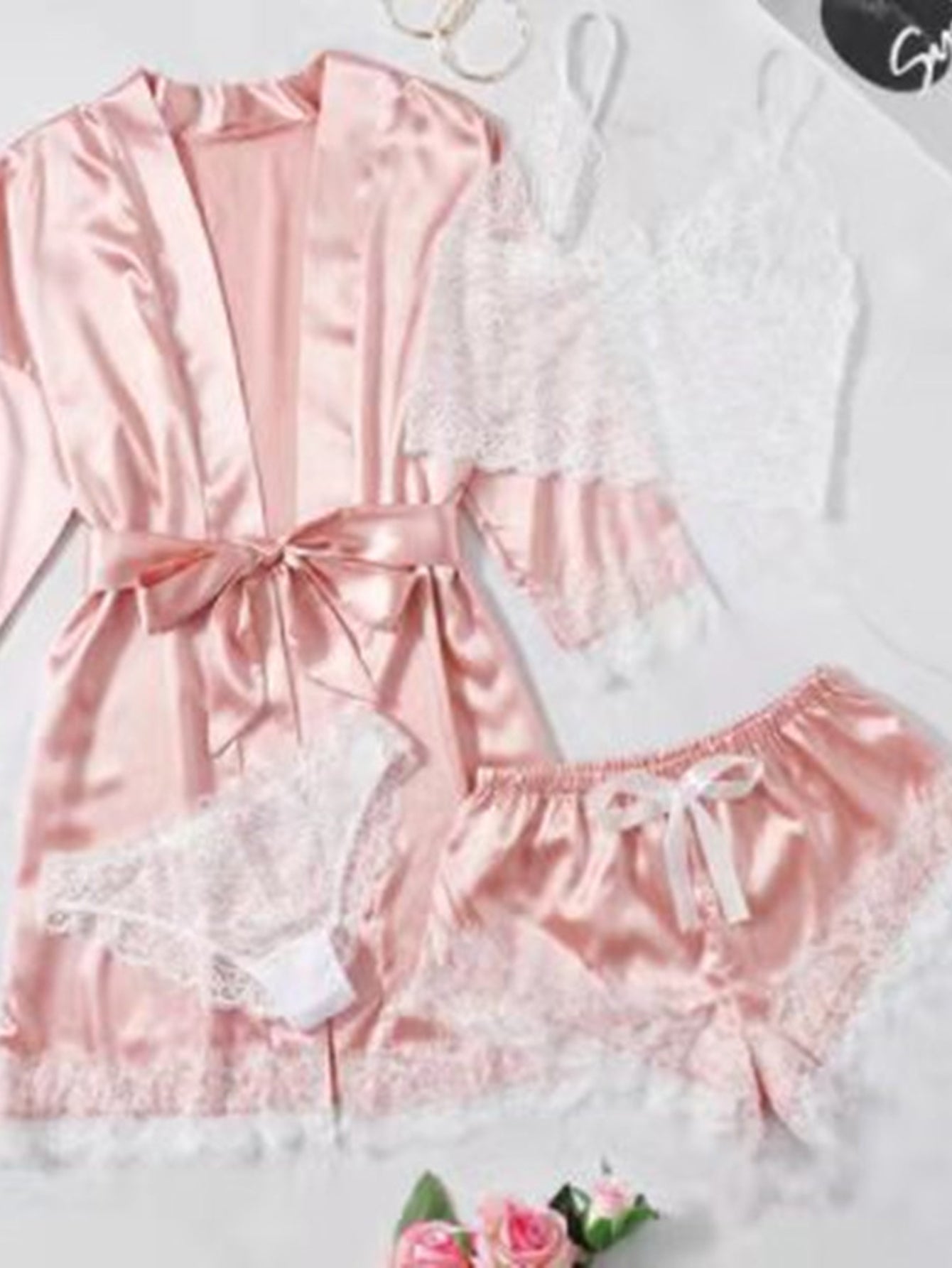 Women's Sexy Lingerie Autumn Winter 2025 Seductive Elegant Lace Striped Long Sleeve Sweetheart Neck Sexy Lingerie