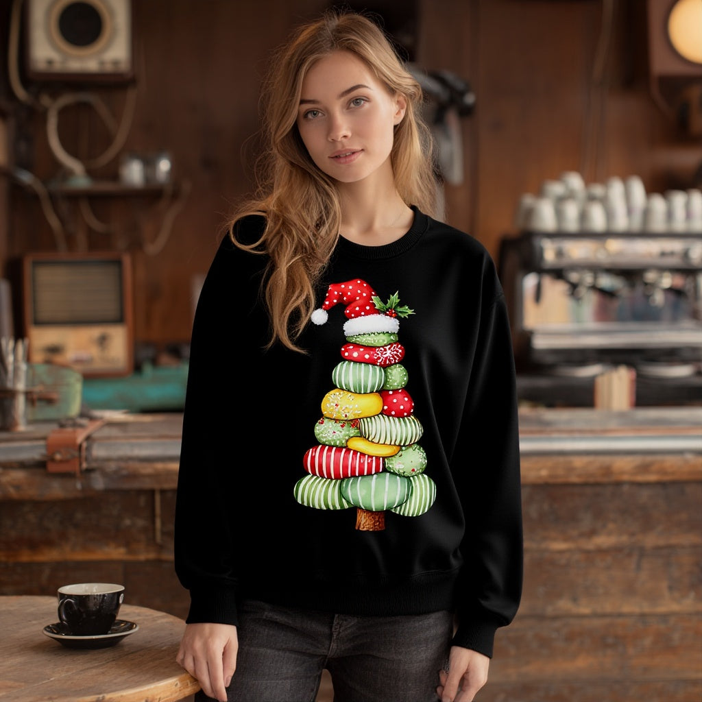 Casual Fit Hoodie Straight Sleeve Style Women's Sweatshirt Comfortable Loose Long Sleeve Crew Neck Pullover Top